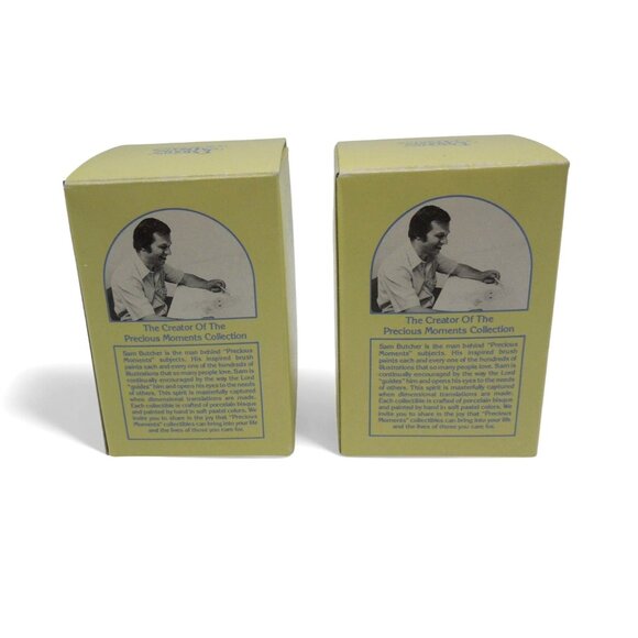 Precious Moments THIMBLE SET Purr-fect Grandma & Mother Sew Dear 80s Vintage - Picture 12 of 12